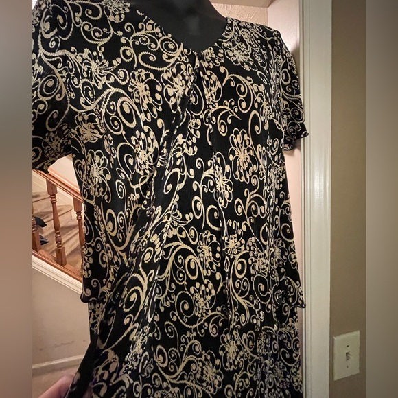 Beautiful Black/Neutral Dress - Like New - Size 14W - Picture 2 of 9